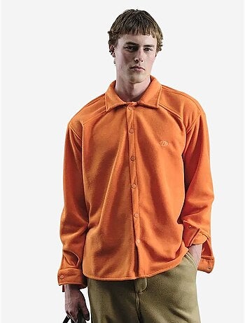 Camisa oversized em peluche com fecho de molas giesto