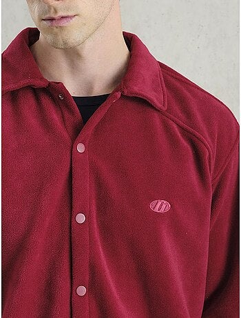 Camisa oversized em peluche com fecho de molas giesto