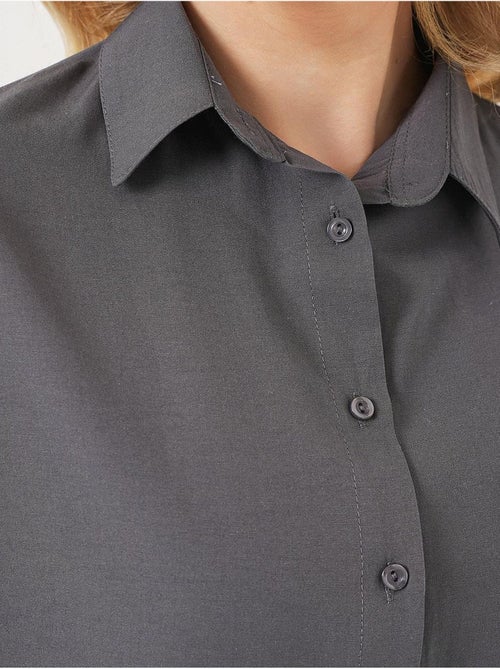 Camisa oversized em popelina com padrão e botões bdart - Kiabi Camisa oversized em popelina com padrão e botões bdart - Kiabi