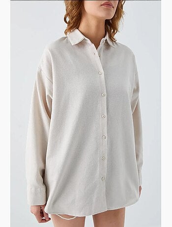 Camisa oversized em popelina mixray