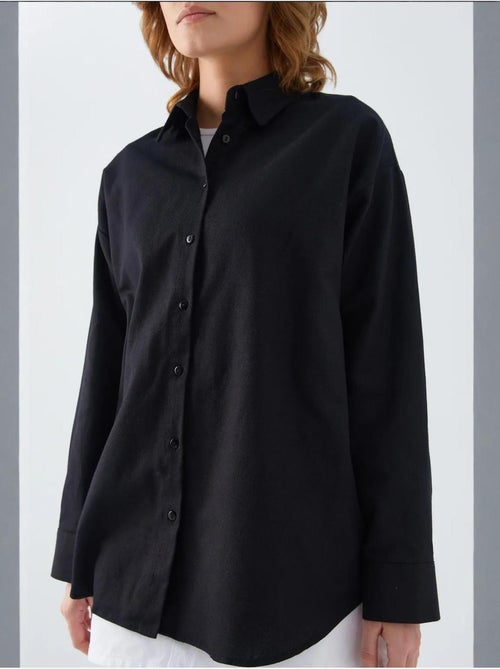 Camisa oversized em popelina mixray - Kiabi Camisa oversized em popelina mixray - Kiabi