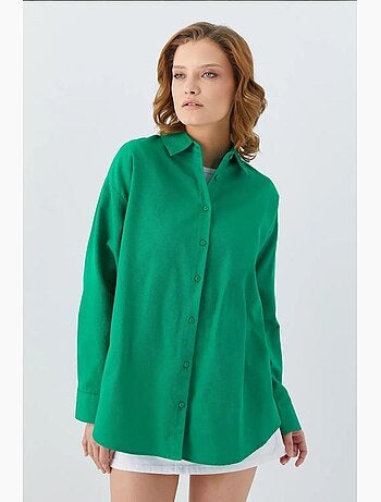 Camisa oversized em popelina mixray