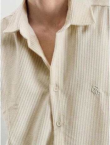Camisa oversized em veludo giesto