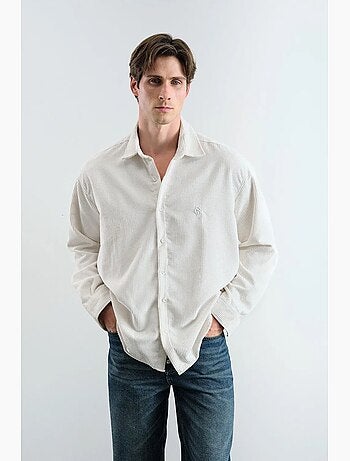 Camisa oversized em veludo giesto