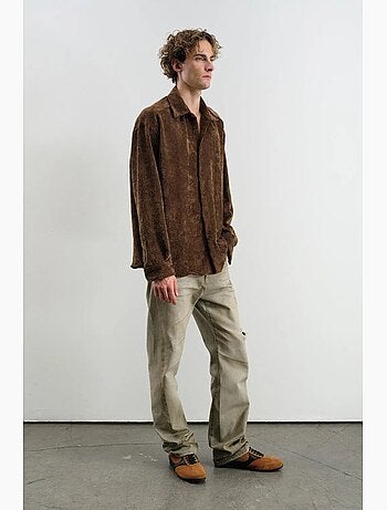 Camisa oversized em veludo giesto