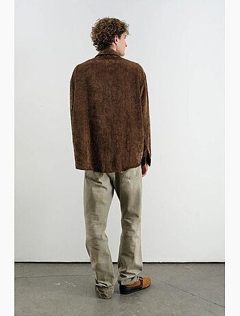 Camisa oversized em veludo giesto