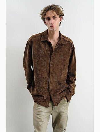 Camisa oversized em veludo giesto