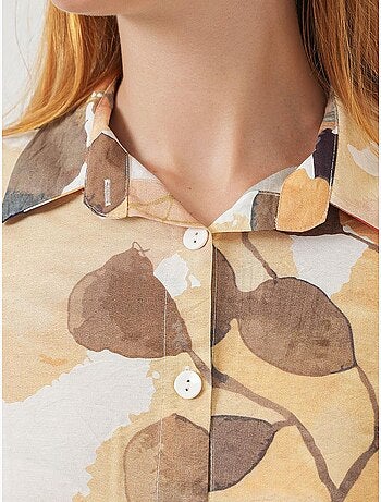 Camisa oversized floral com botões bdart
