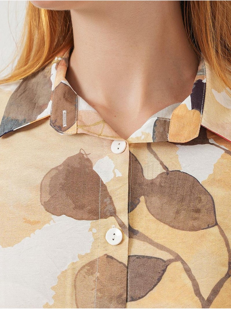 Camisa oversized floral com botões bdart Azul-marinho - Kiabi