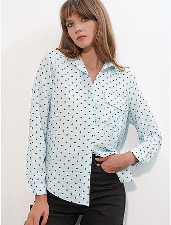 Camisa oversized tecida com bolinhas bdart