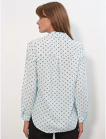 Camisa oversized tecida com bolinhas bdart