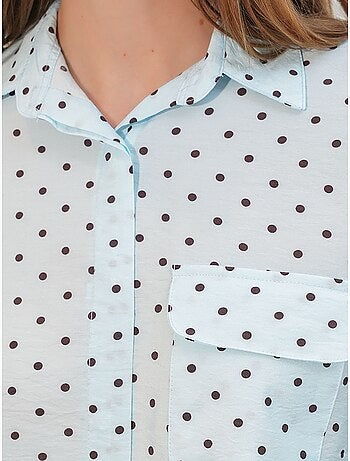 Camisa oversized tecida com bolinhas bdart