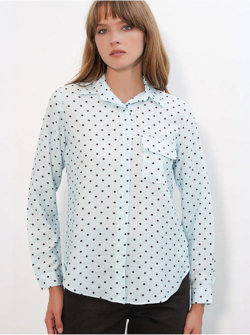 Camisa oversized tecida com bolinhas bdart - Kiabi