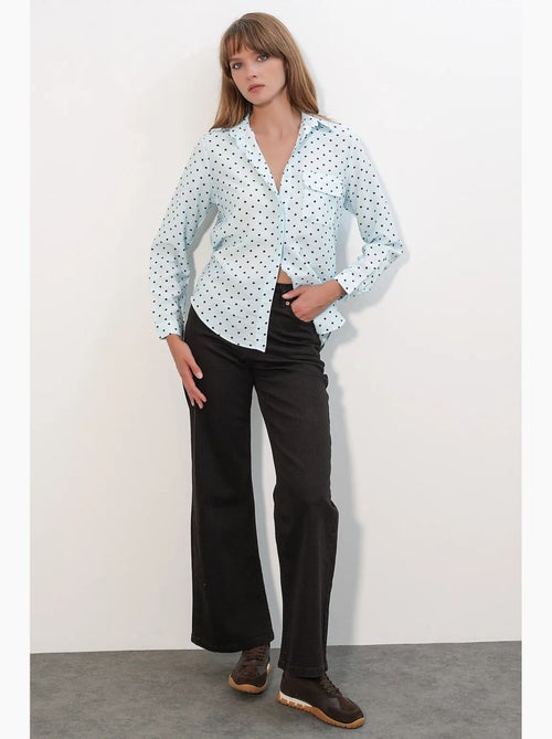Camisa oversized tecida com bolinhas bdart - Kiabi