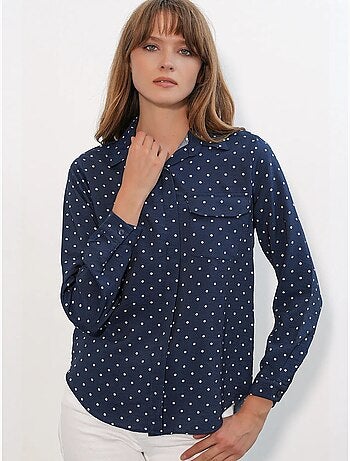 Camisa oversized tecida com bolinhas bdart
