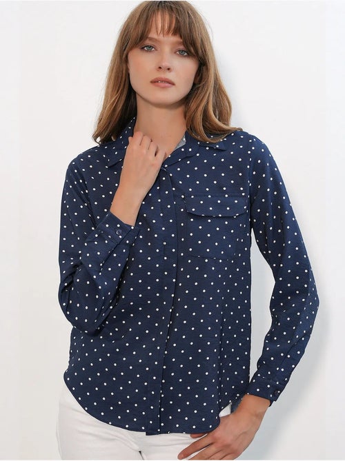 Camisa oversized tecida com bolinhas bdart - Kiabi Camisa oversized tecida com bolinhas bdart - Kiabi