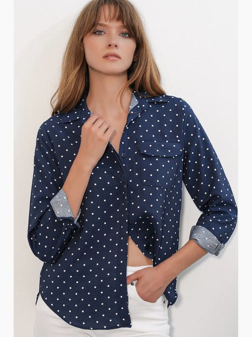 Camisa oversized tecida com bolinhas bdart - Kiabi Camisa oversized tecida com bolinhas bdart - Kiabi