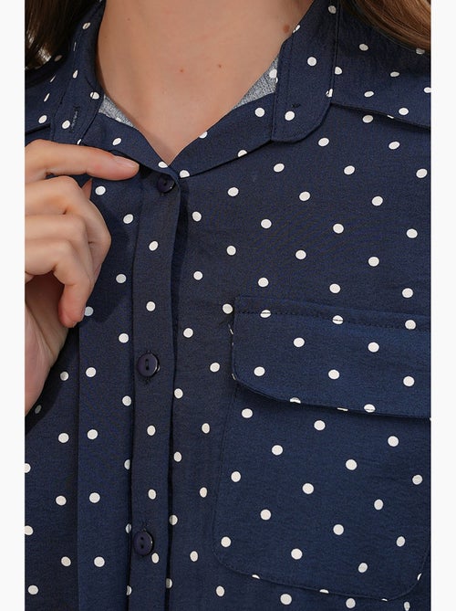 Camisa oversized tecida com bolinhas bdart - Kiabi Camisa oversized tecida com bolinhas bdart - Kiabi
