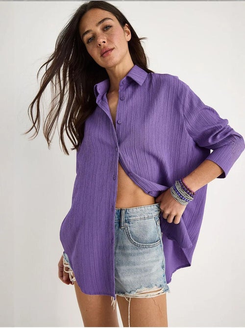 Camisa oversized texturizada lucci - Kiabi Camisa oversized texturizada lucci - Kiabi