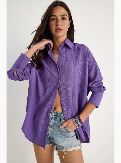 Camisa oversized texturizada lucci - Kiabi Camisa oversized texturizada lucci - Kiabi