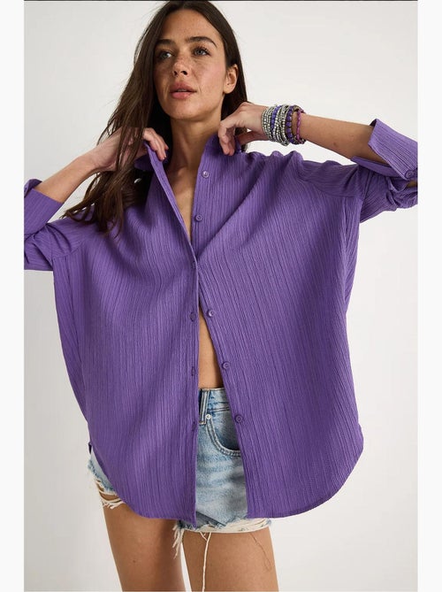 Camisa oversized texturizada lucci - Kiabi Camisa oversized texturizada lucci - Kiabi