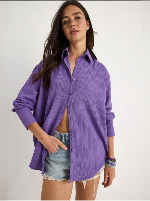 Camisa oversized texturizada lucci - Kiabi Camisa oversized texturizada lucci - Kiabi