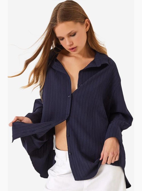 Camisa oversized texturizada lucci - Kiabi Camisa oversized texturizada lucci - Kiabi