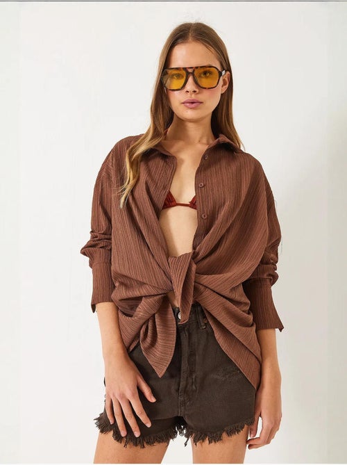 Camisa oversized texturizada lucci - Kiabi Camisa oversized texturizada lucci - Kiabi