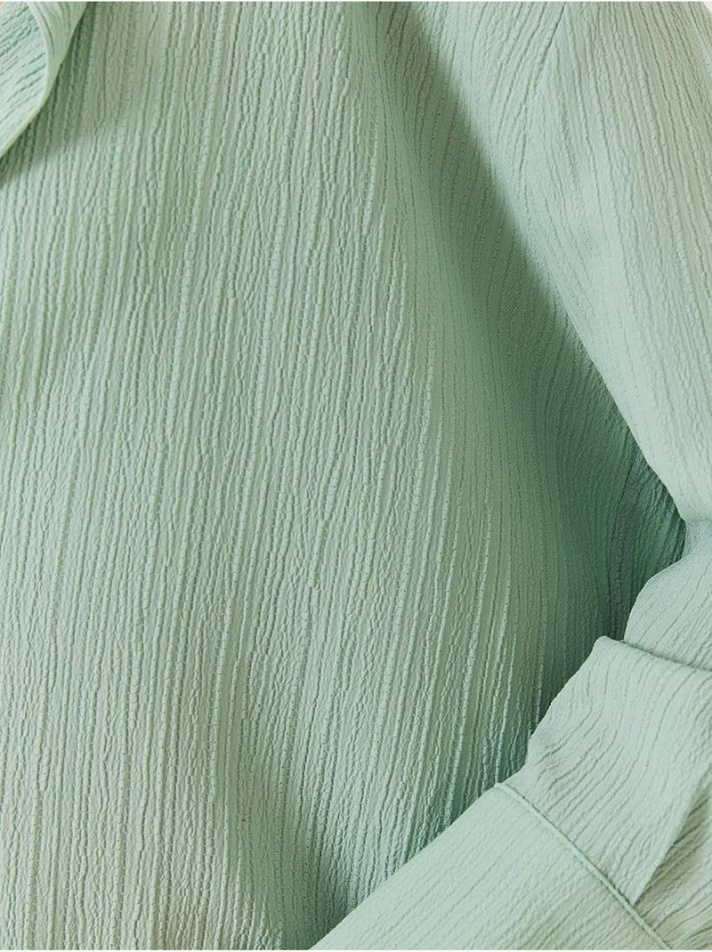 Camisa oversized texturizada lucci Verde menta - Kiabi