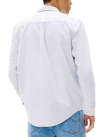 Camisa oxford azul claro tommy hilfiger para homem