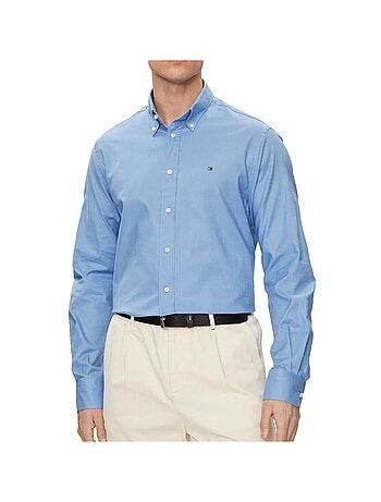 Camisa Oxford Azul de Manga Comprida Tommy Hilfiger Flex para Homem