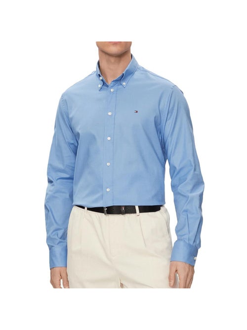 Camisa Oxford Azul de Manga Comprida Tommy Hilfiger Flex para Homem - Kiabi Camisa Oxford Azul de Manga Comprida Tommy Hilfiger Flex para Homem - Kiabi