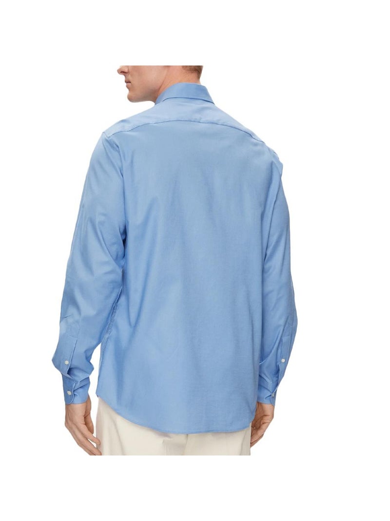 Camisa Oxford Azul de Manga Comprida Tommy Hilfiger Flex para Homem Azul - Kiabi