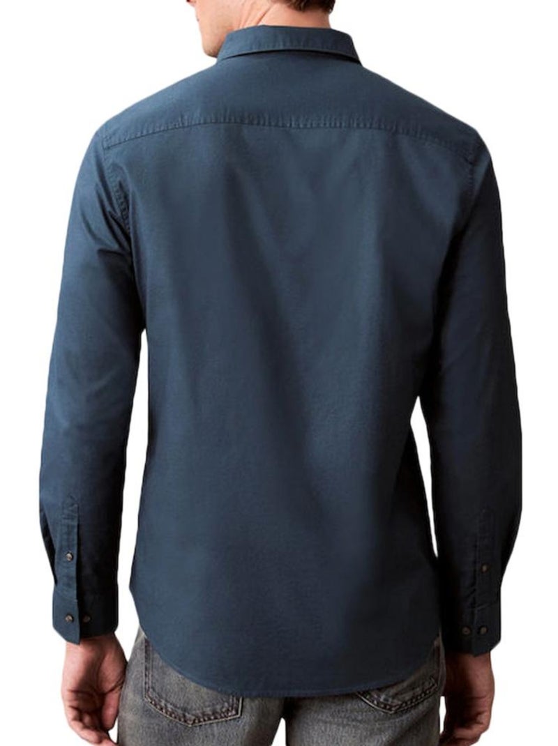 Camisa Oxford Azul Teal Calvin Klein Jeans para Homem Azul-marinho - Kiabi