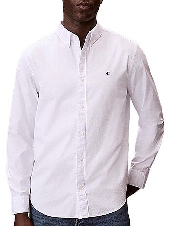 Camisa oxford azul para homem calvin klein jeans