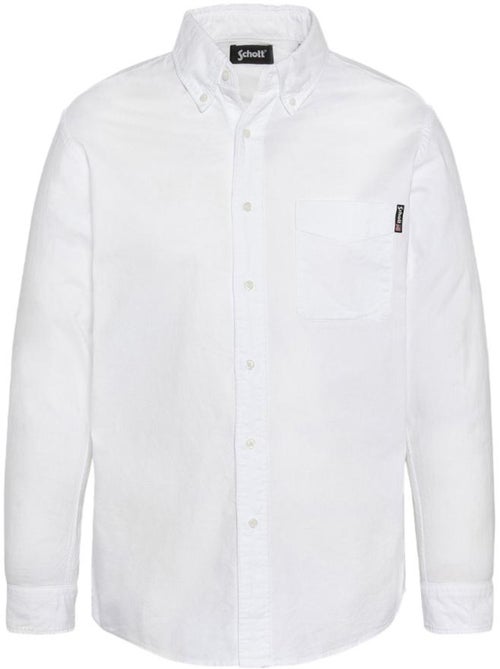 Camisa Oxford Branca Schott para Homem - Kiabi Camisa Oxford Branca Schott para Homem - Kiabi