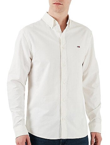 Camisa oxford azul claro tommy hilfiger para homem