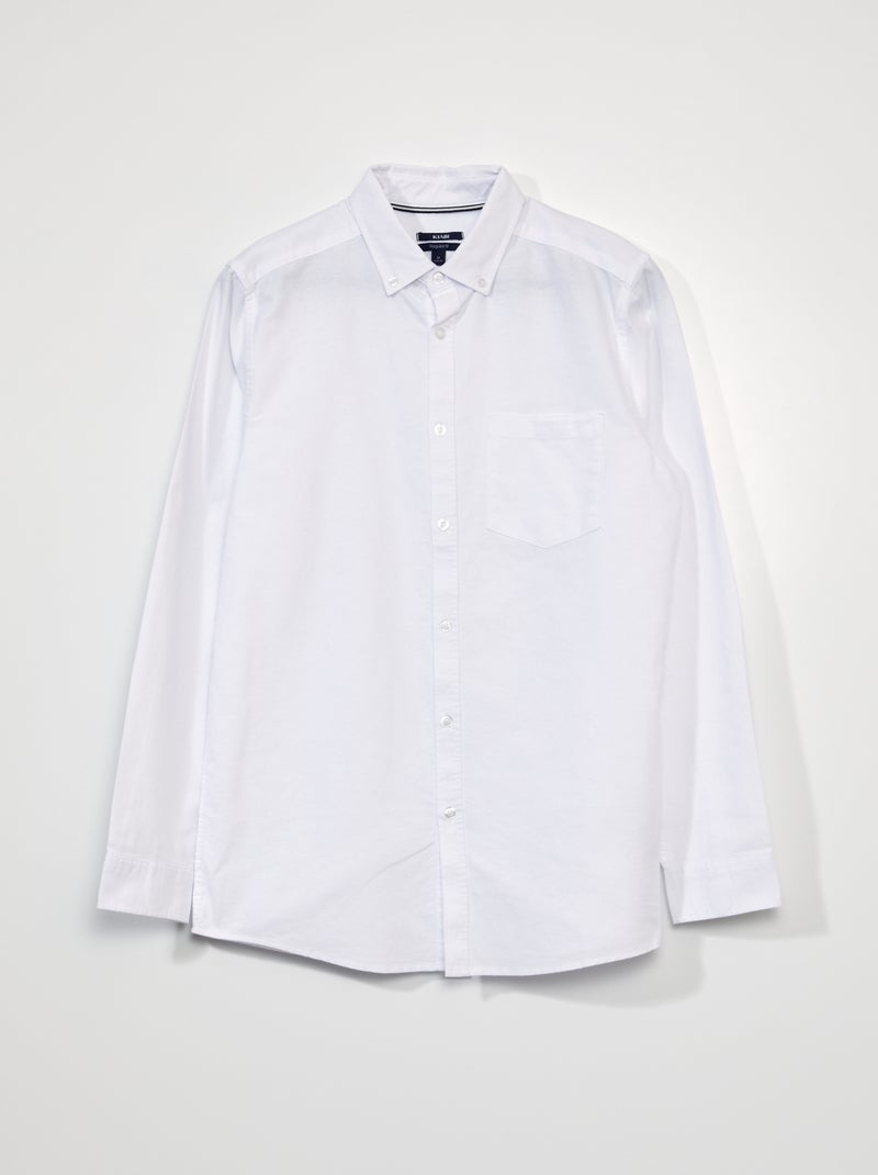 Camisa oxford Branco - Kiabi