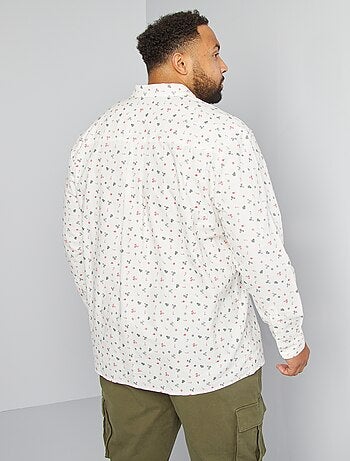 Camisa oxford com estampado 'Natal'
