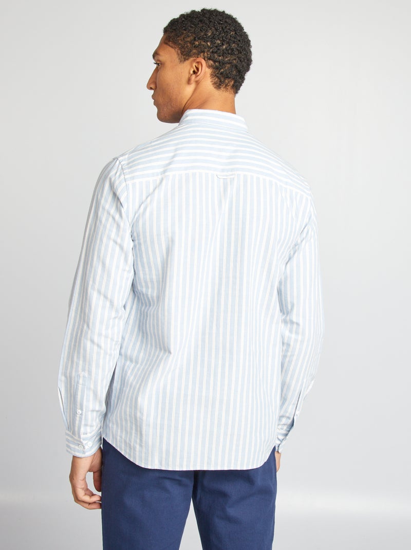 Camisa Oxford com motivo AZUL - Kiabi