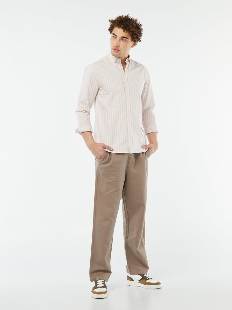 Camisa Oxford com motivo - ROSA - Homem - 18.00€ - Kiabi