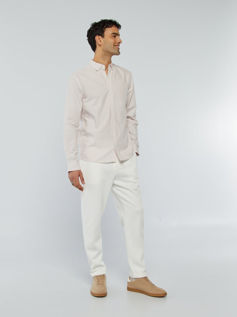 Camisa Oxford com motivo - ROSA - Homem - 18.00€ - Kiabi