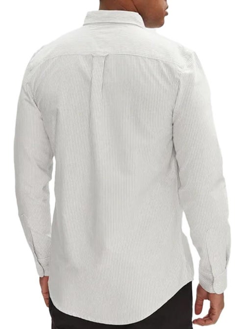 Camisa Oxford de Riscas Brancas e Cinzentas para Homem Tommy Hilfiger - Kiabi Camisa Oxford de Riscas Brancas e Cinzentas para Homem Tommy Hilfiger - Kiabi