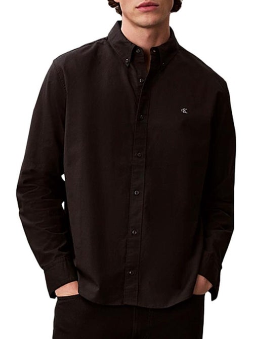 Camisa Oxford Preta Calvin Klein Jeans para Homem - Kiabi Camisa Oxford Preta Calvin Klein Jeans para Homem - Kiabi