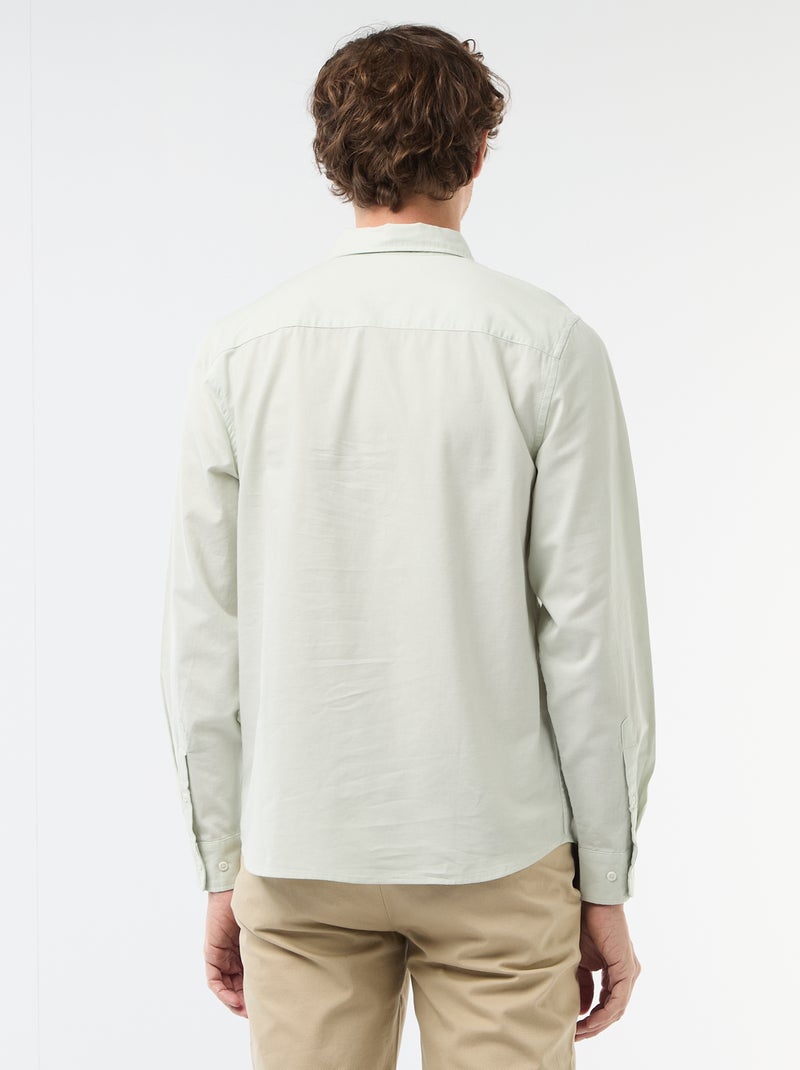 Camisa oxford regular fit Azul - Kiabi