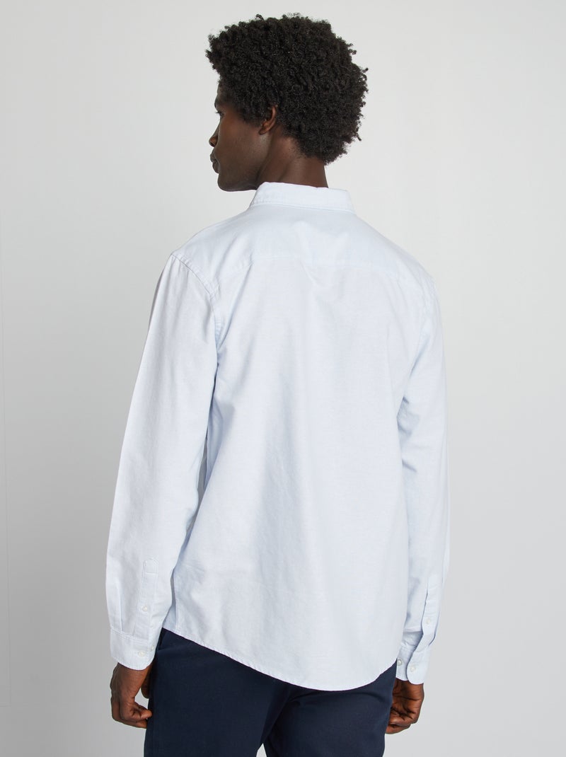 Camisa oxford regular fit AZUL - Kiabi