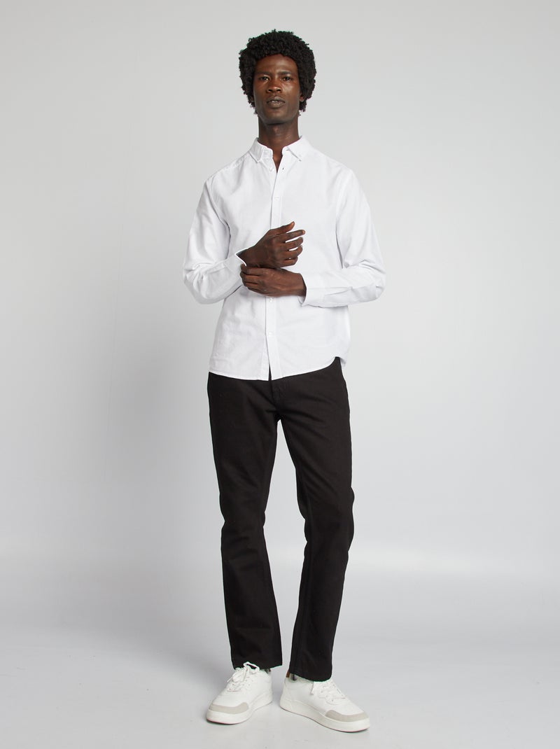 Camisa oxford regular fit Branco - Kiabi