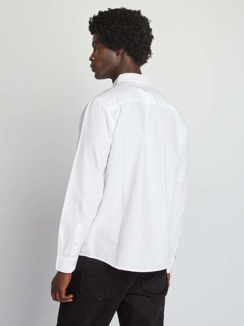 Camisa oxford regular fit Branco - Kiabi