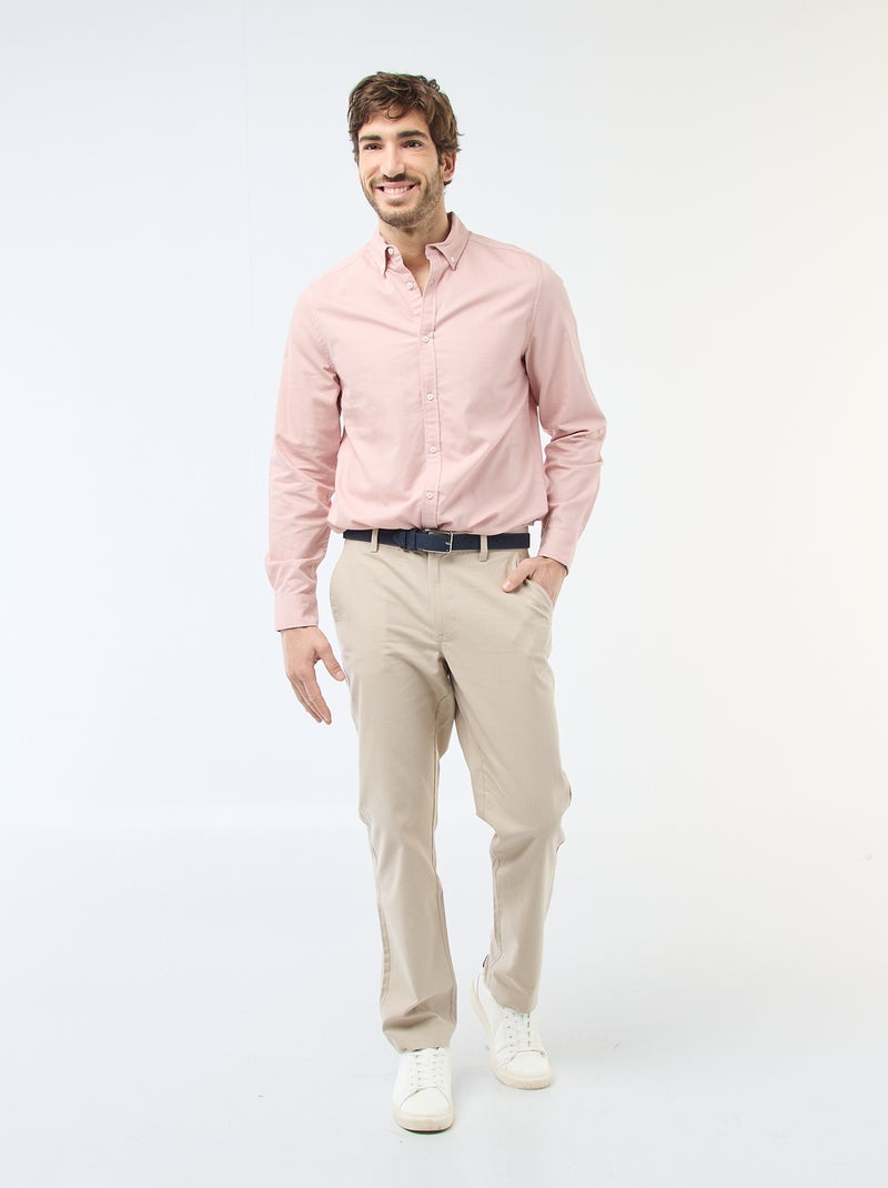 Camisa oxford regular fit Rosa - Kiabi