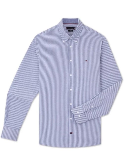 Camisa Oxford Tommy Hilfiger para Homem Azul/Branco - Kiabi Camisa Oxford Tommy Hilfiger para Homem Azul/Branco - Kiabi